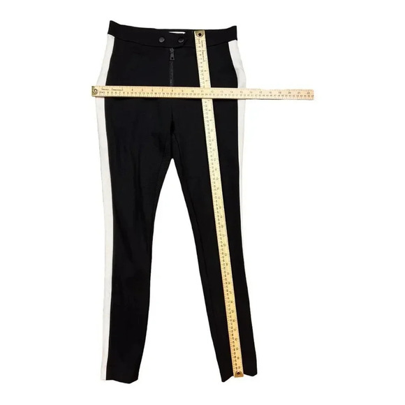 Alice + Olivia Daryl Riding Pant in Black & Natural - Picture 8 of 15